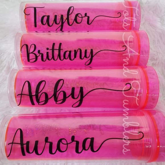 Custom Bridal Party 16 oz Arcylic Tumblers - Picture 2 of 8